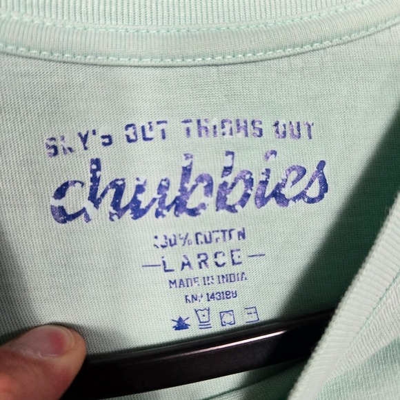 Chubbies Sky's out Thighs Out L/S Graphic Print double sided shirt mens Large - Picture 3 of 9